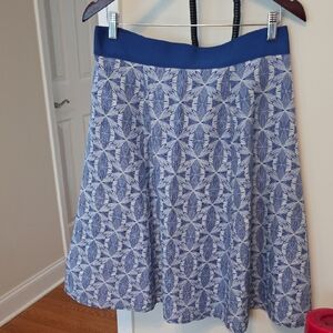 Pendleton Blue and White A-Line Skirt